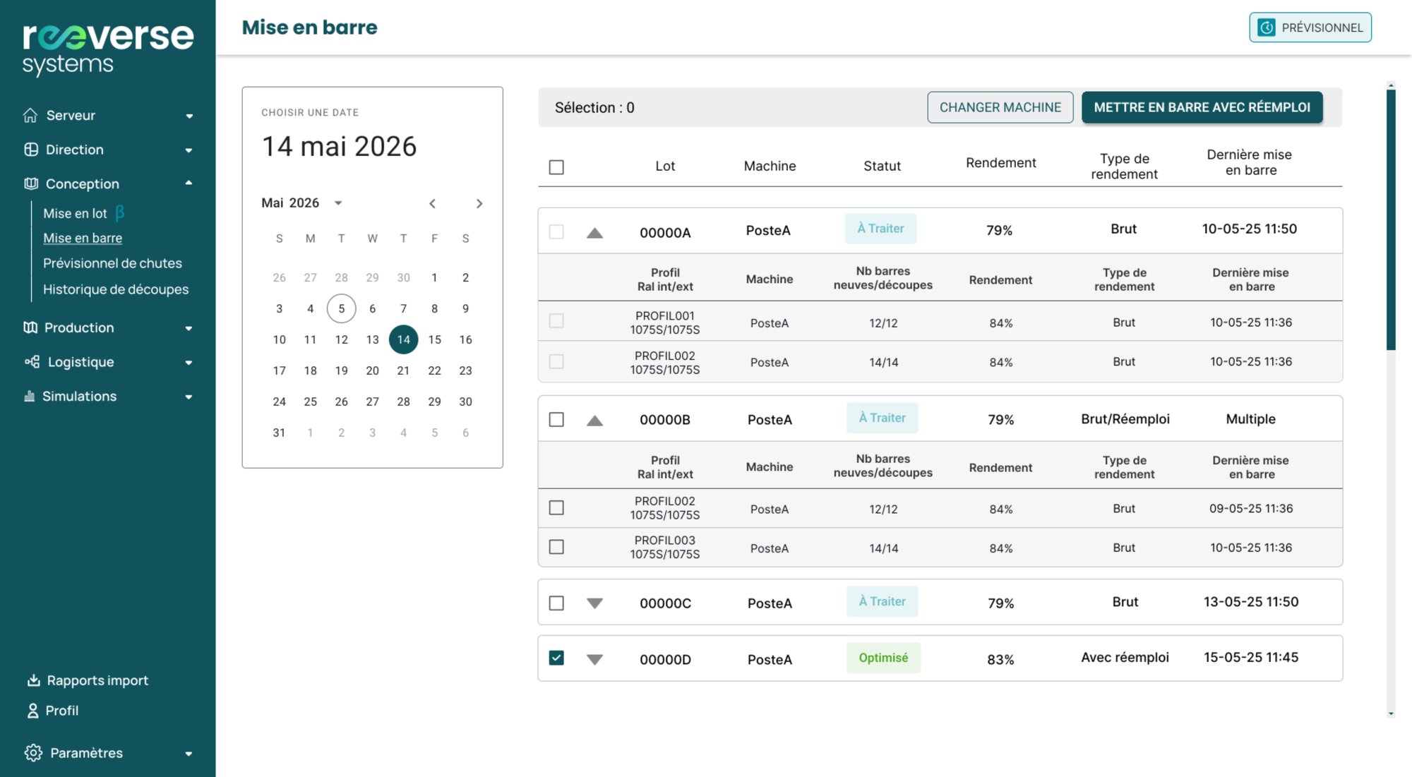 Mise en barre_Reeverse Systems